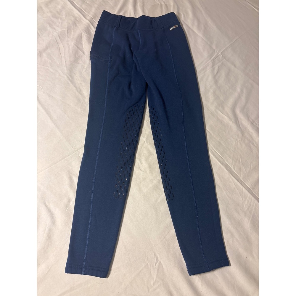 Kerrits Riding Tights Kids Meduim Navy Blue Silicone Grip Breeches